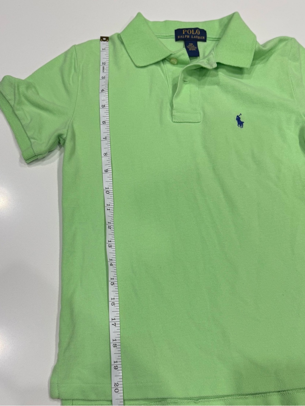Polo by Ralph Lauren Classic Fit Boys Mint/ lime Green Polo Shirt small (8) - Picture 4 of 5